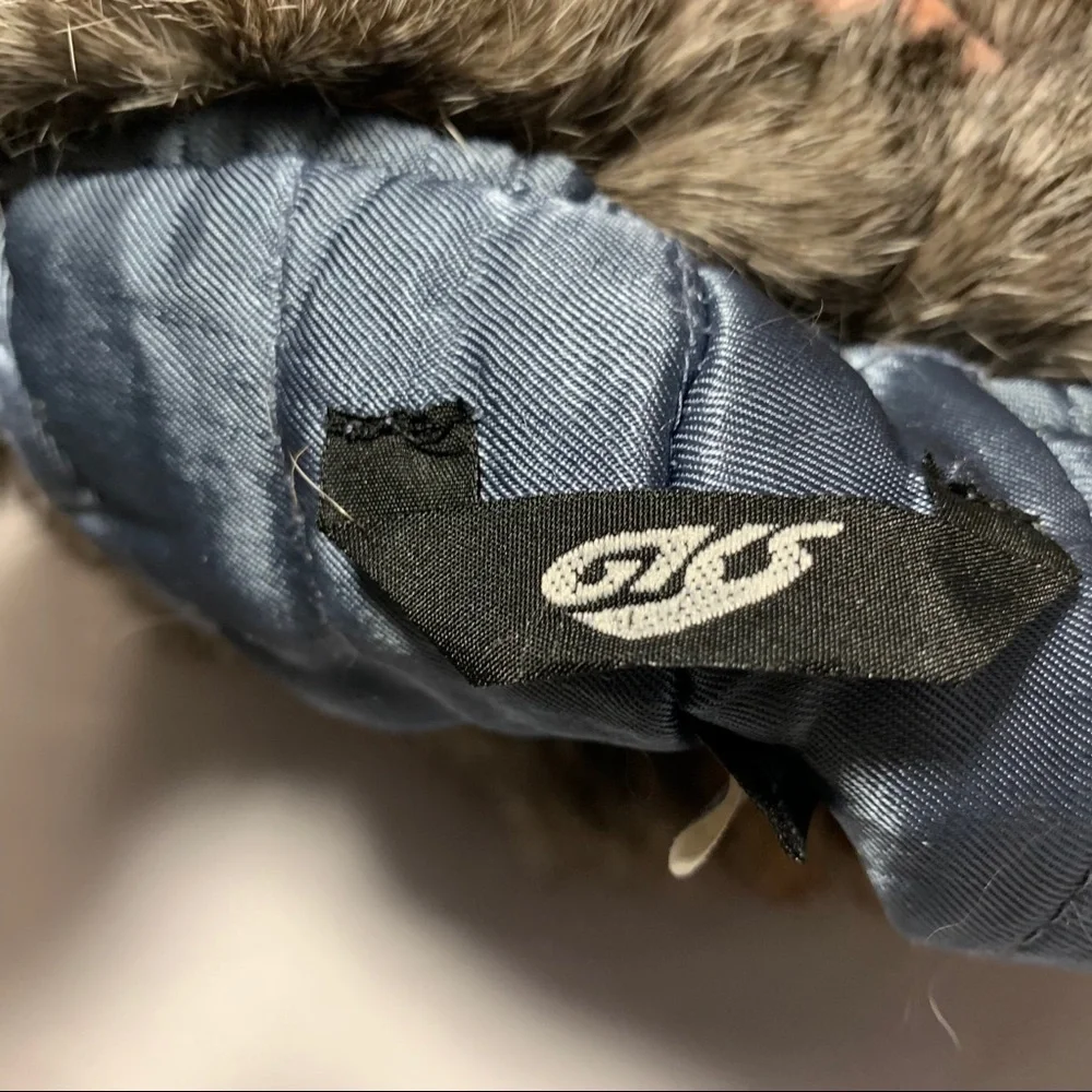 Youth Fur Lined Trapper Hat with Ear Flaps Blue